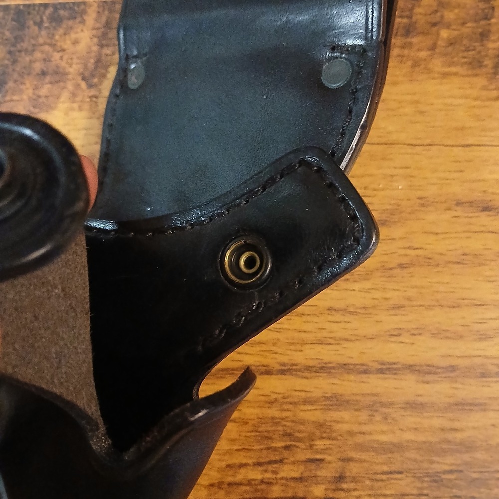 Unbranded Ruger S/Six A/8 Black Leather Holster Handgun Revolver - Picture 5 of 10